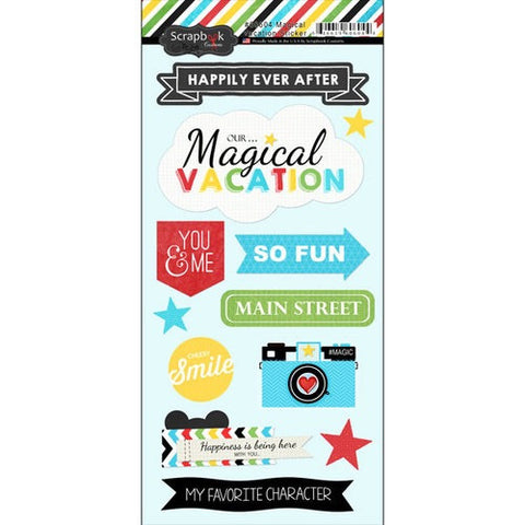 Disney MAGICAL VACATION 6"X12" Element Sticker - Scrapbook Kyandyland