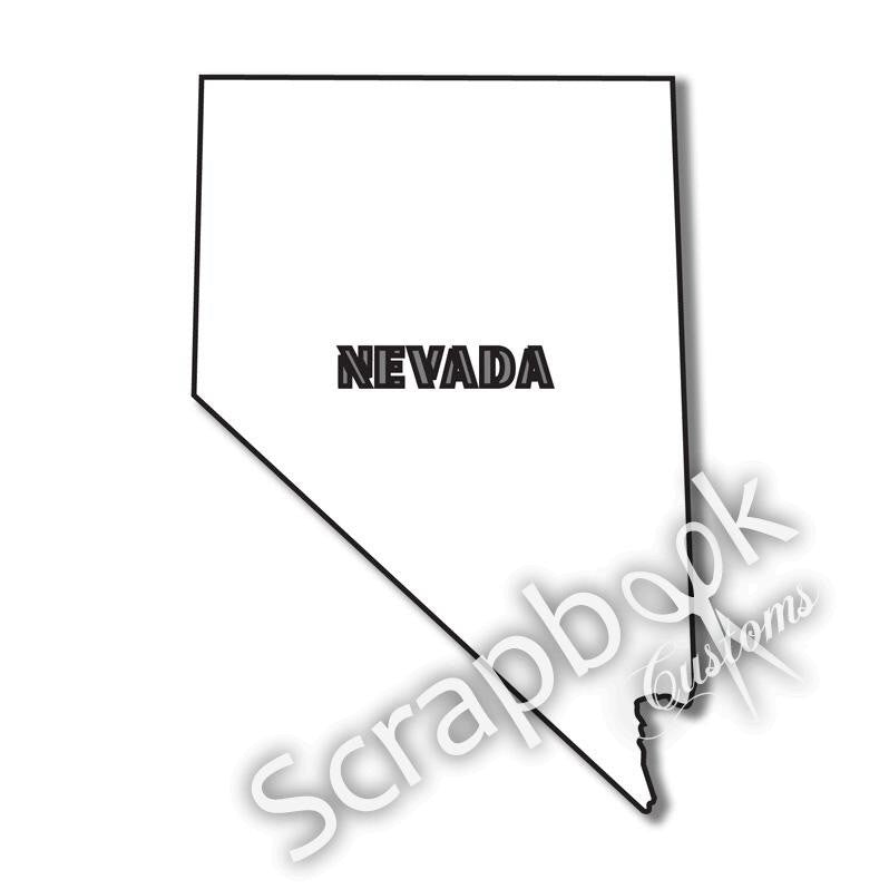 Scrapbook Customs NEVADA STATE SHAPE -A 1pc LV - Scrapbook Kyandyland