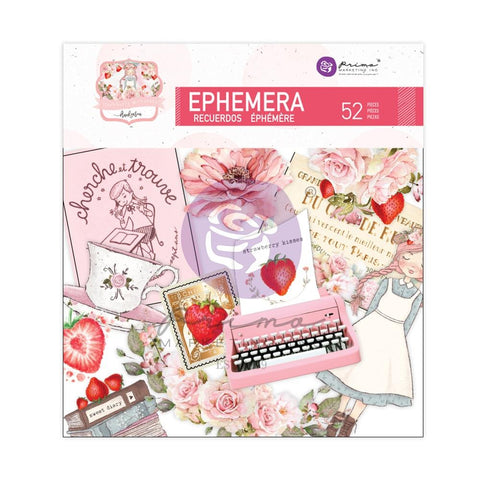 Prima Strawberry Milkshake EPHEMERA Shapes Tags Foil 52pc