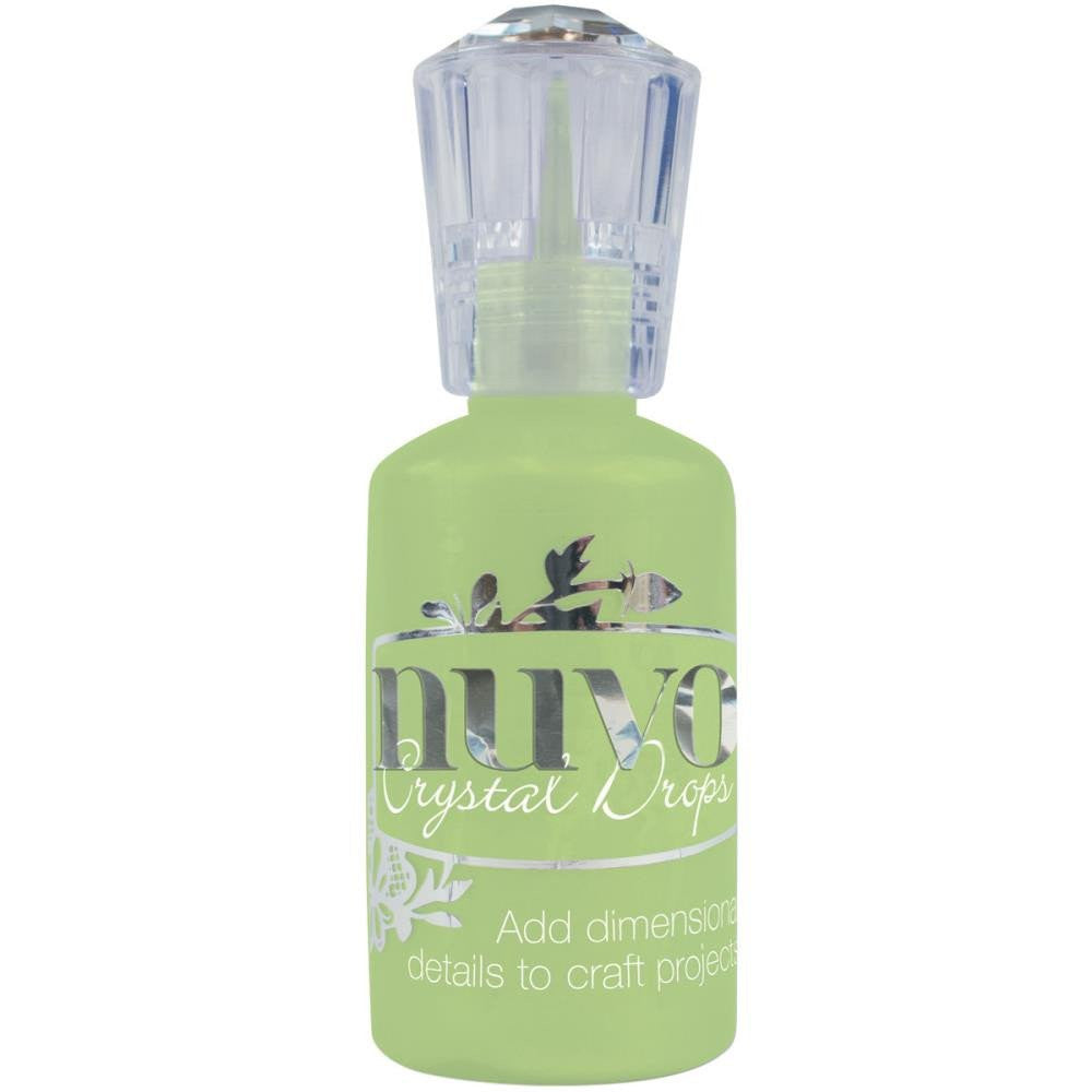 Nuvo Crystal Drops APPLE GREEN 3D Enamel Dots Gloss 1oz