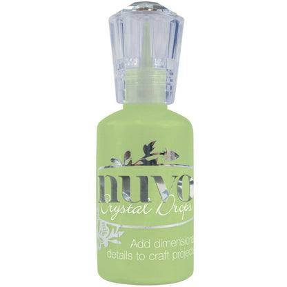 Nuvo Crystal Drops APPLE GREEN 3D Enamel Dots Gloss 1oz