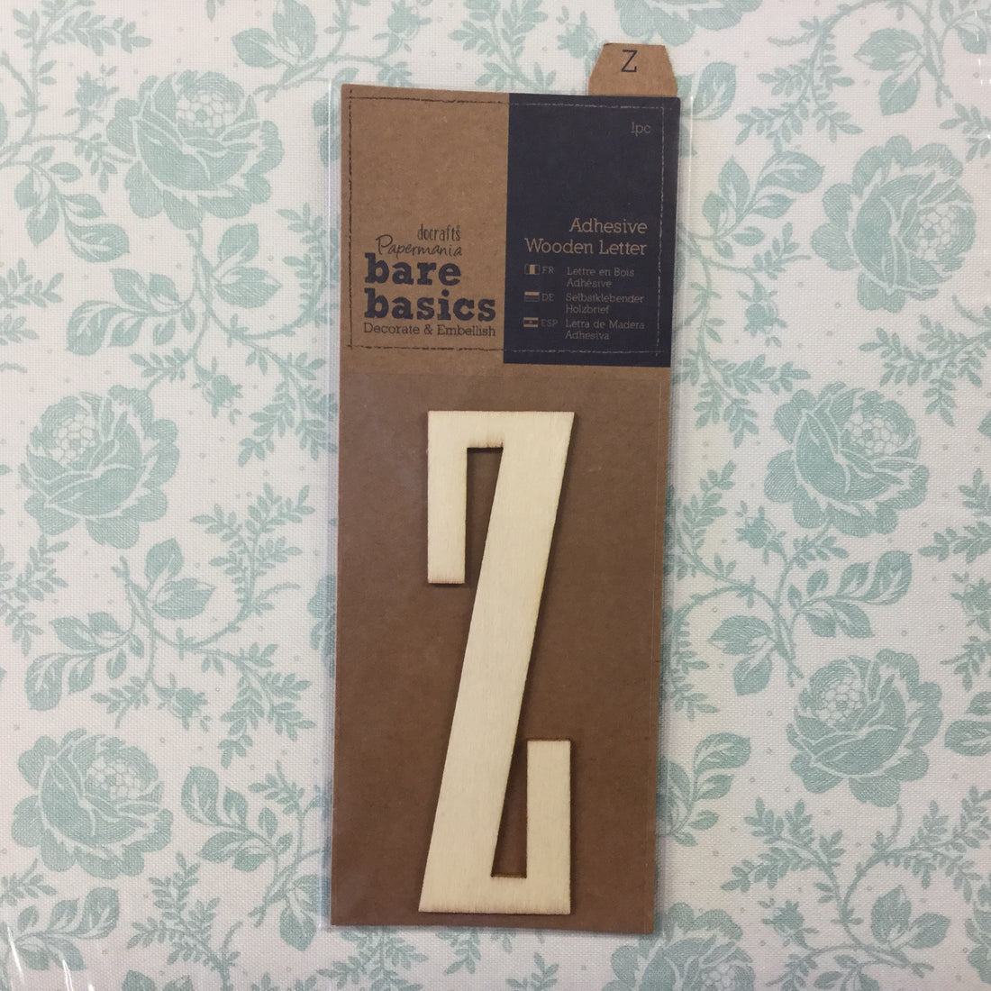 Scrapbooksrus Papermania Bare Basics Wooden Adhesive LETTER Z Wood Scrapbooksrus