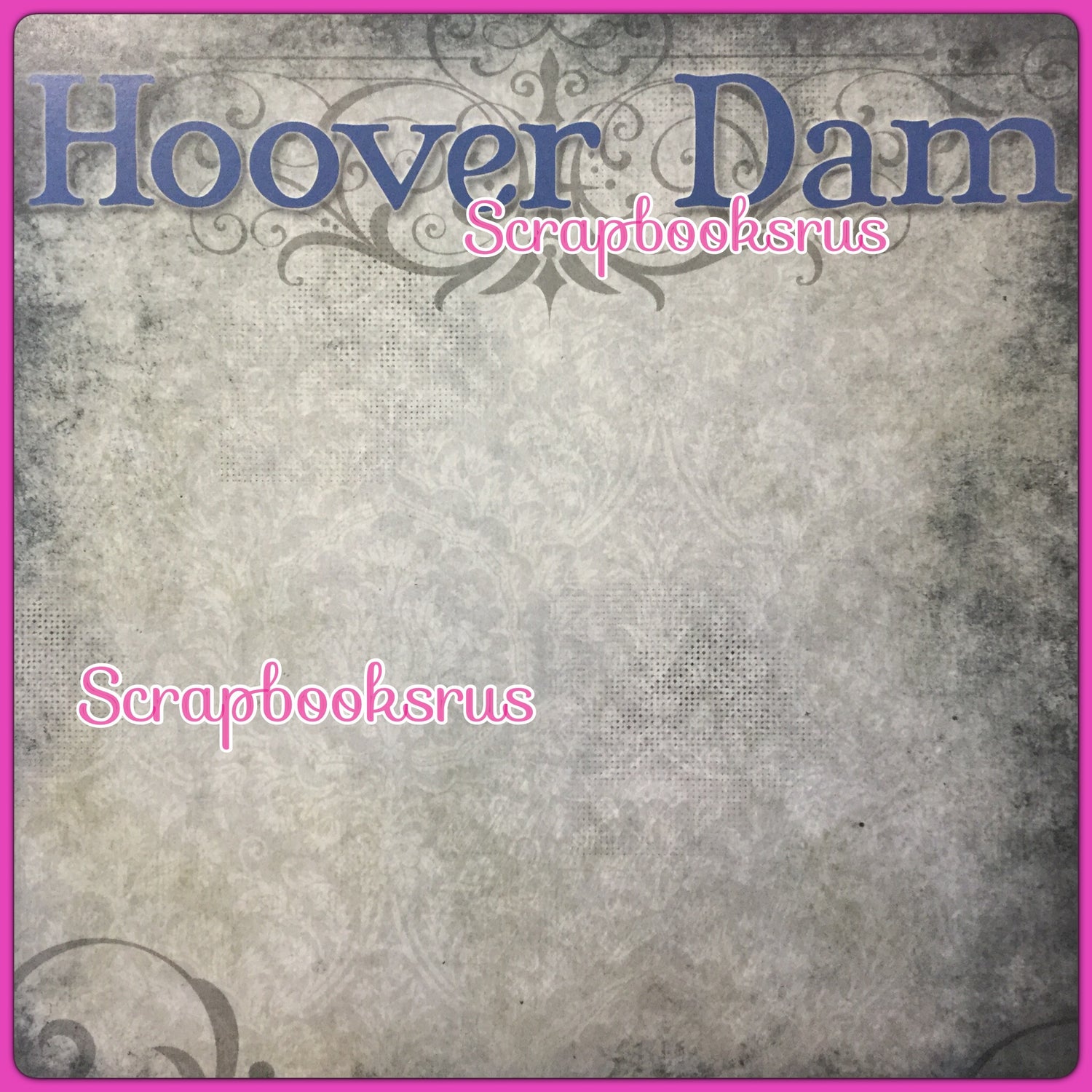 HOOVER DAM Custom 12&quot;X12&quot; Scrapbook Travel Paper