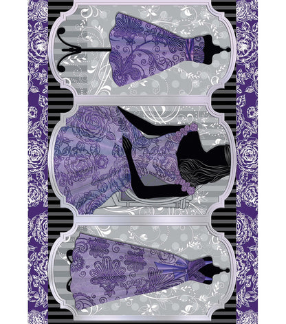 Kanban SOPHIA PURPLE Foil DieCut Card Toppers - Scrapbook Kyandyland