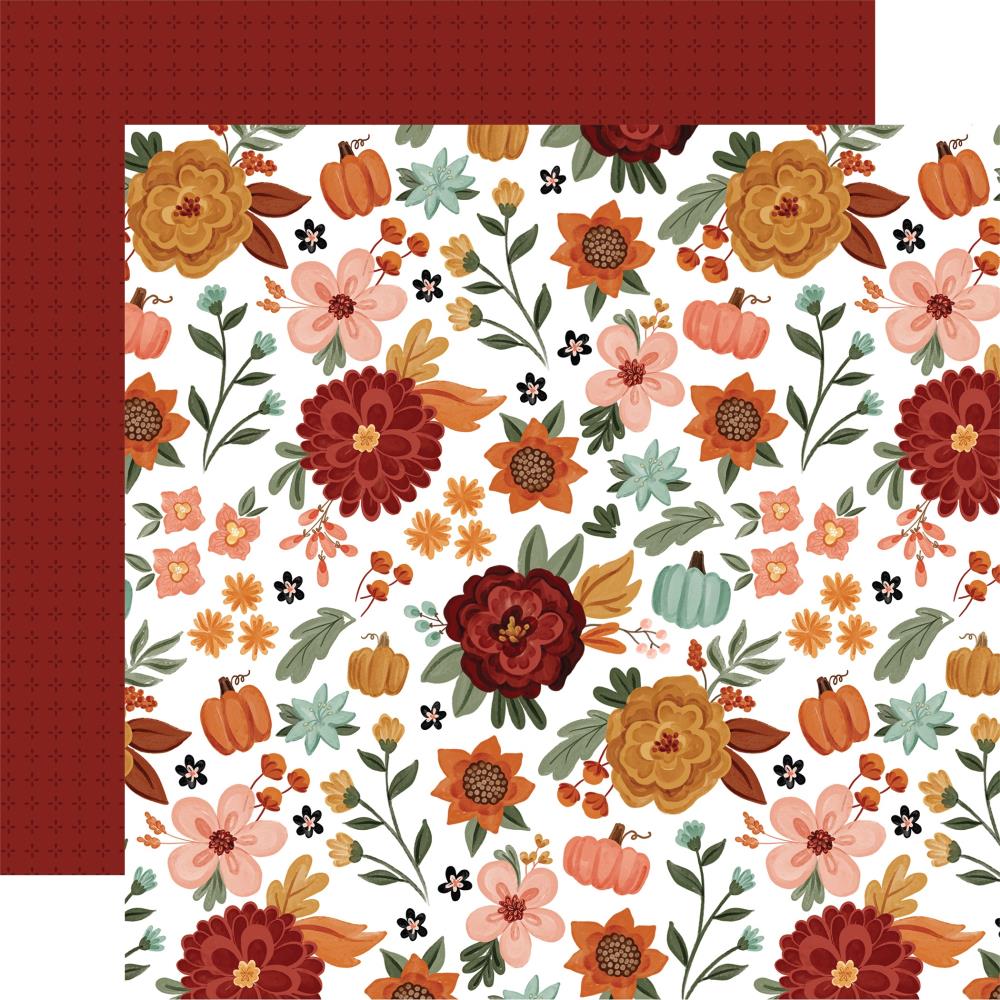 Echo Park Welcome Fall AUTUMN BLOOM 12&quot;X12&quot; Cardstock Paper