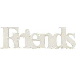 Fabscraps FRIENDS  Die-Cut Grey Chipboard Word - Scrapbook Kyandyland
