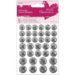 Docrafts Papermania SHIMMER DOME Bling Stickers 36pc - Scrapbook Kyandyland