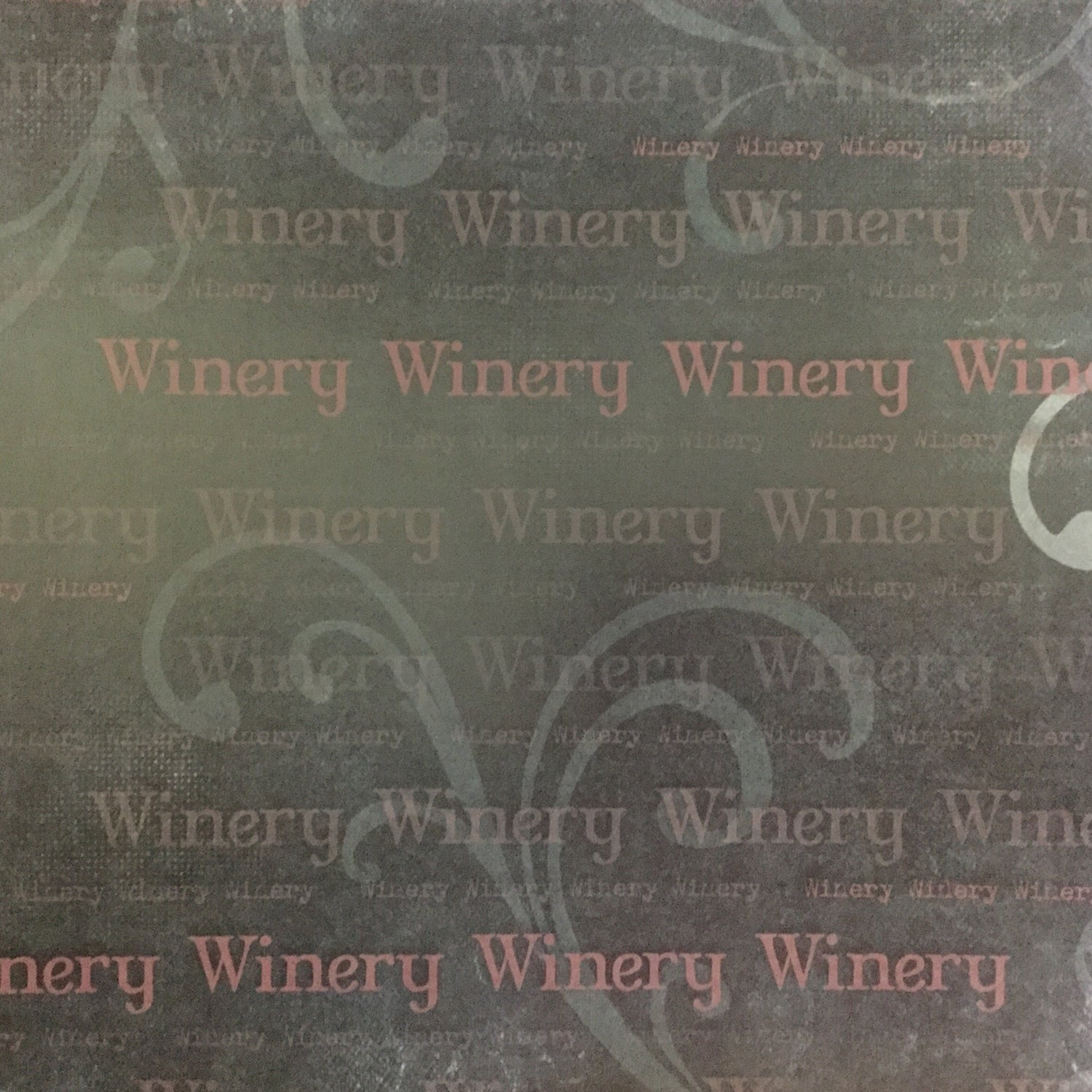 Old Antique Words WINERY 12&quot;X12&quot; Custom Travel Paper Sheet