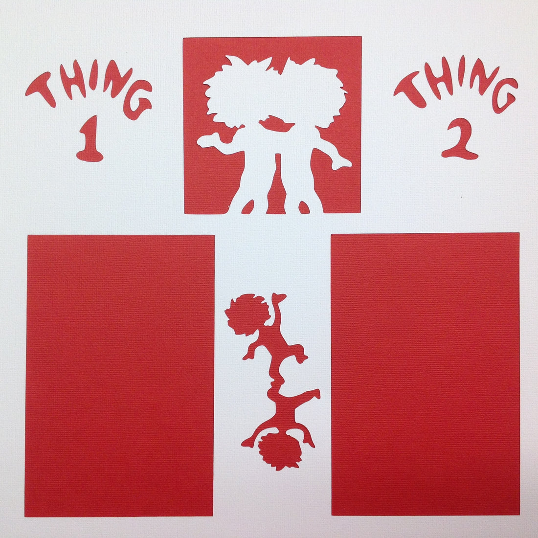 Page Frame Dr. Seuss THING 1 & 2 12"x12" WHITE Overlay
