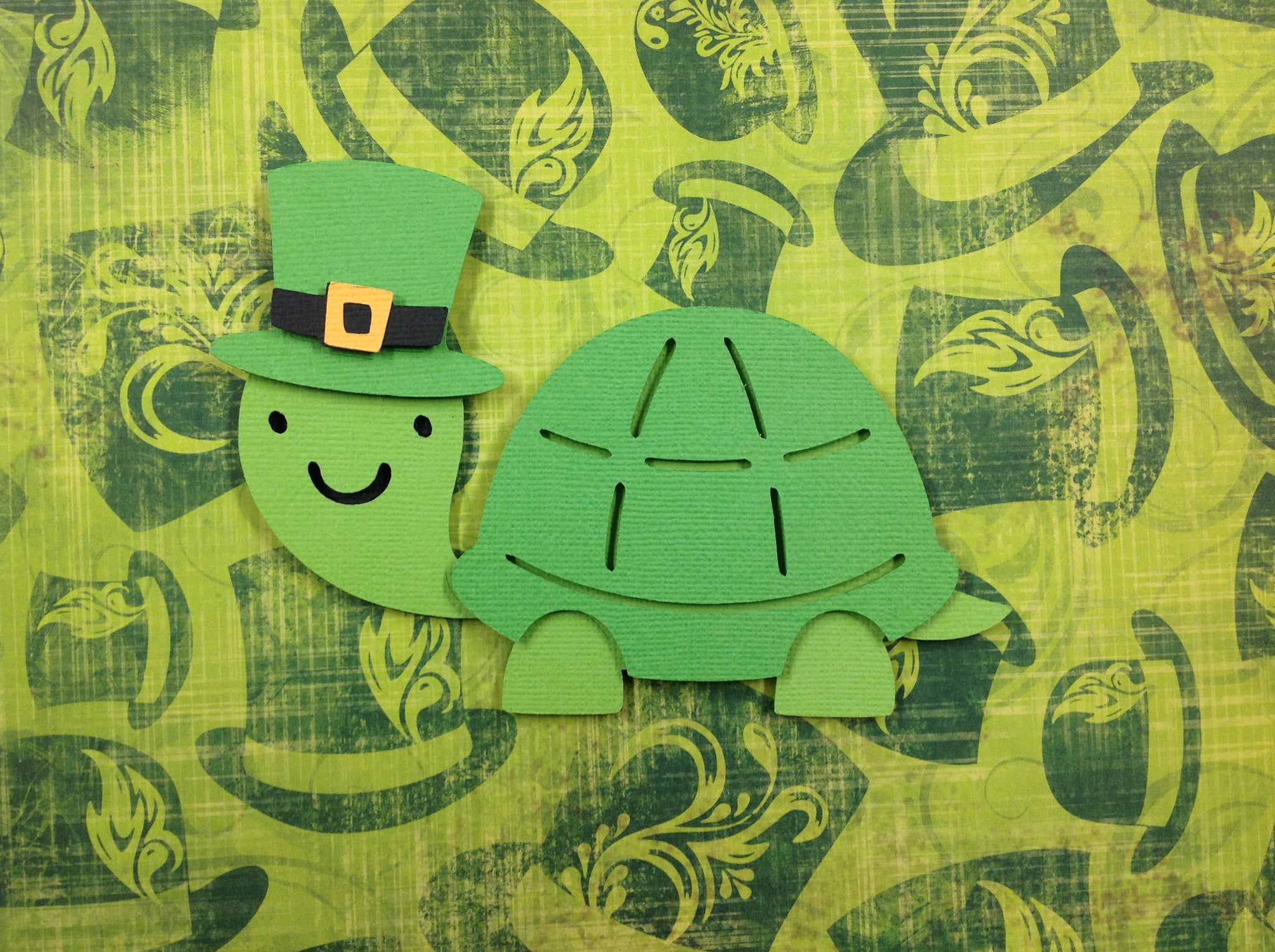 St. Patricks Day 3D TURTLE Diecut Die Cut