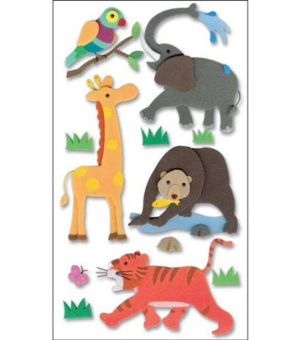 Ek Success Jolee's Boutique ZOO ANIMALS Stickers 12pc