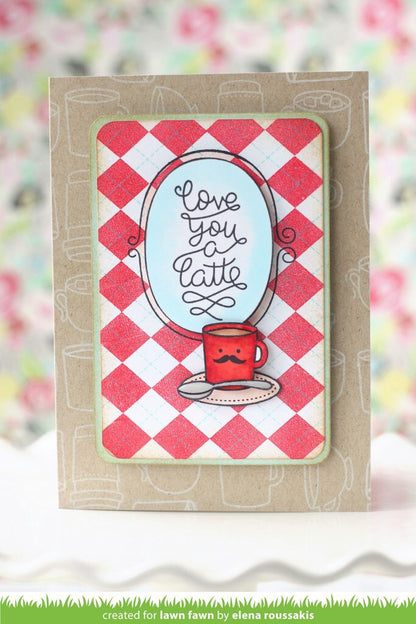 Scrapbooksrus Las Vegas Scrapbook Paper Store Lawn Fawn Cuts LOVE YOU A LATTE Sample