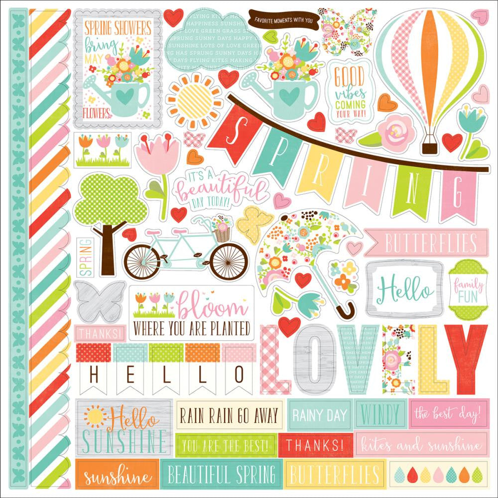 Echo Paper Spring 12X12 Stickers 50pc Scrapbooksrus