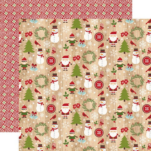 Echo Park I Love Christmas HER COME SANTA 12”x12” Scrapbook Paper Scrapbooksrus