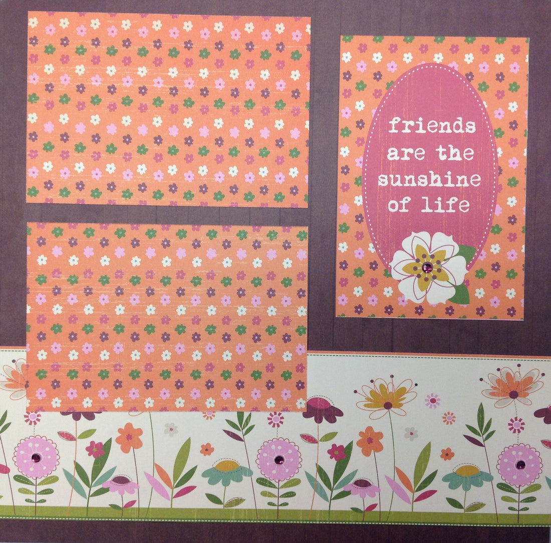 Premade Scrapbook Page (1) 12&quot;x12&quot; FRIENDS - Scrapbook Kyandyland