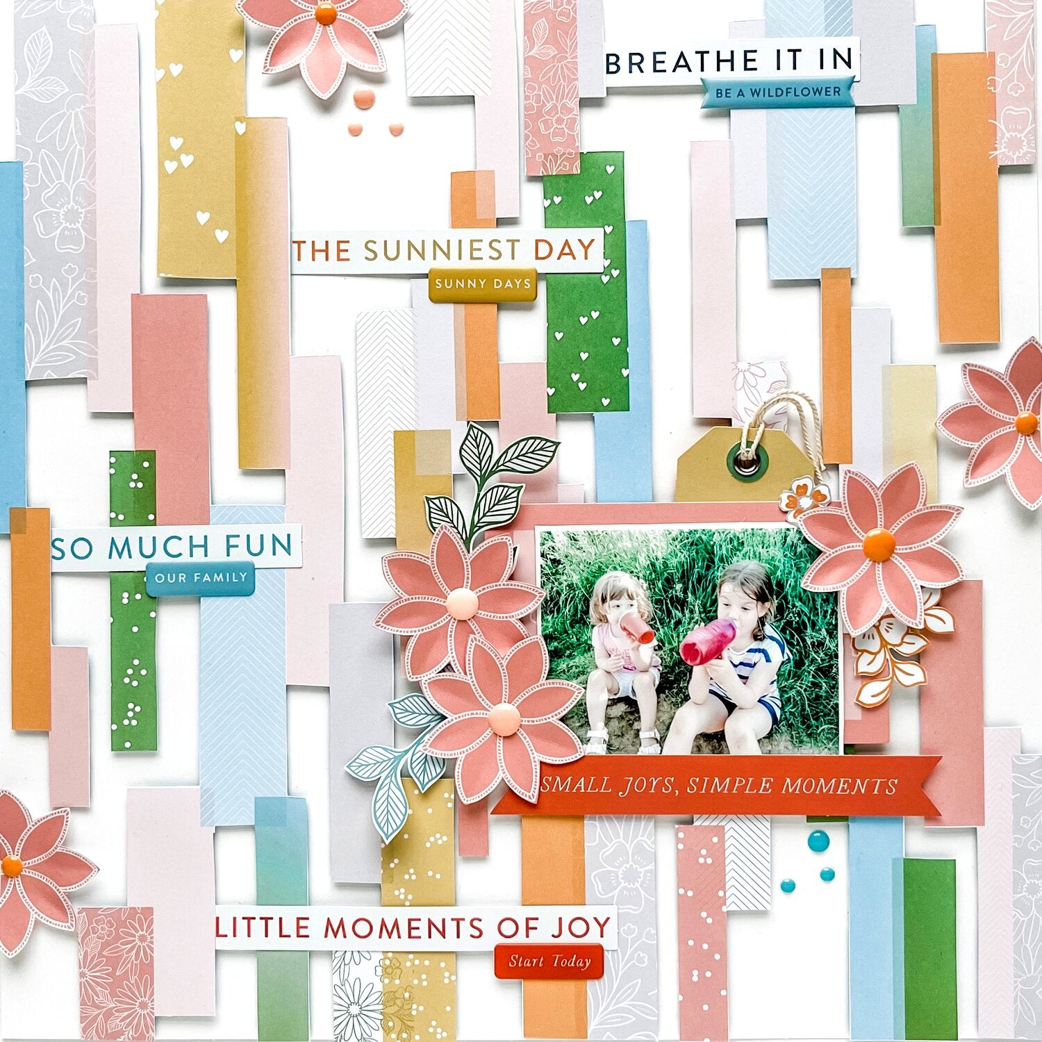 Pinkfresh Studio Flower Market PALETTE 12x12 Scrapbook Paper