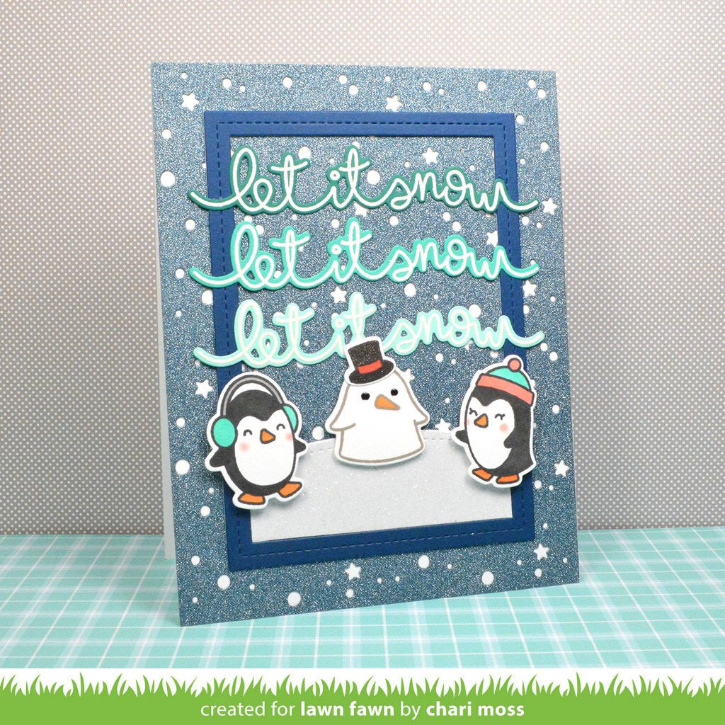 Lawn Fawn Lawn Cuts WINTER BIG SCRIPTY WORDS Custom Craft Die 11pc