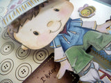Kanban BILLY ON SKATEBOARD Boy DieCut Card Layer Topper - Scrapbook Kyandyland