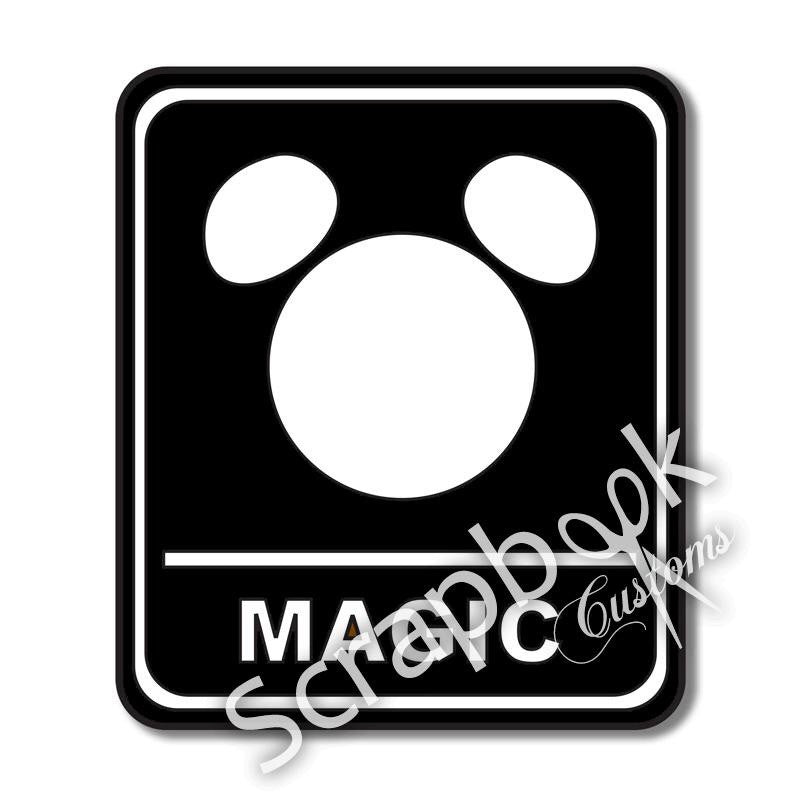 Disney Scrapbook Customs MAGIC SIGN B Travel Laser Cuts - Scrapbook Kyandyland