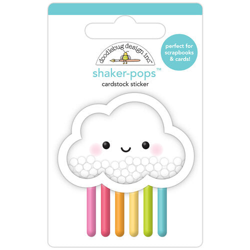 Doodlebug Shaker-Pops RAINBOW BRIGHT 3D Stickers Scrapbookrus