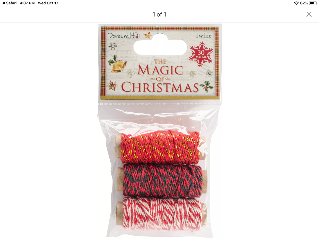 Dovecraft THE MAGIC OF CHRISTMAS Twine 3 pc Scrapbooksrus