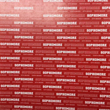 SOPHOMORE PRIDE Red School 12&quot;X12&quot; Scrapbook Paper Scrapbooksrus