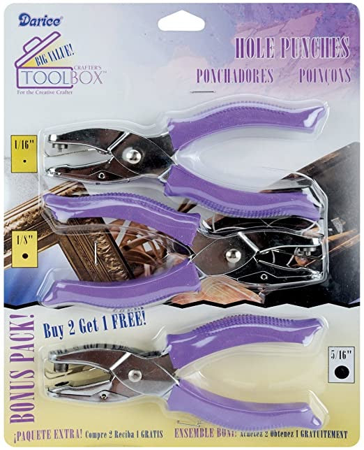 Darice 3 Hole Punch Bonus Pack