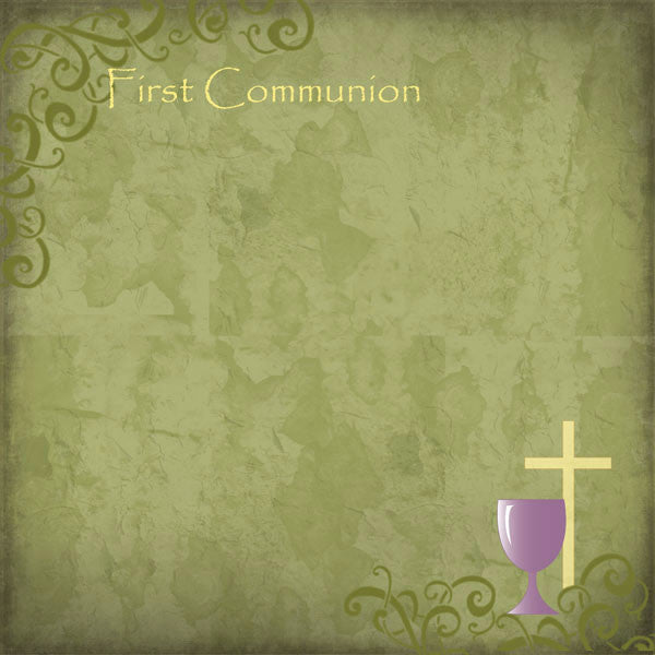 Scrapbook Customs FIRST COMMUNION 12&quot;X12&quot; Paper - Scrapbook Kyandyland