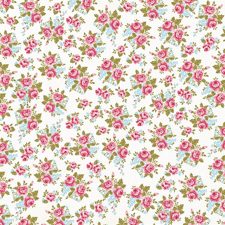 Kaisercraft Miss Betty Collection SEWN 12"X12" Scrapbook Sheet Scrapbooksrus