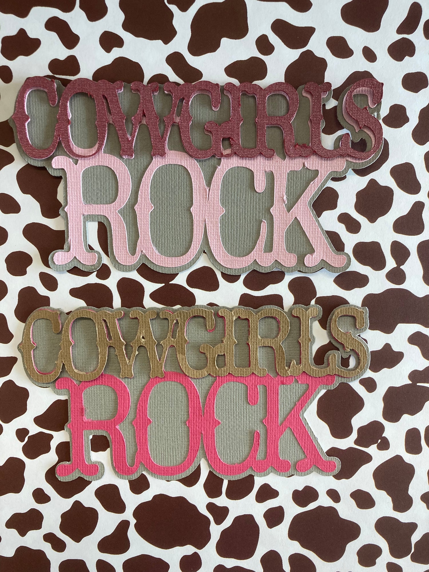 COWGIRLS ROCK Custom Die Cut