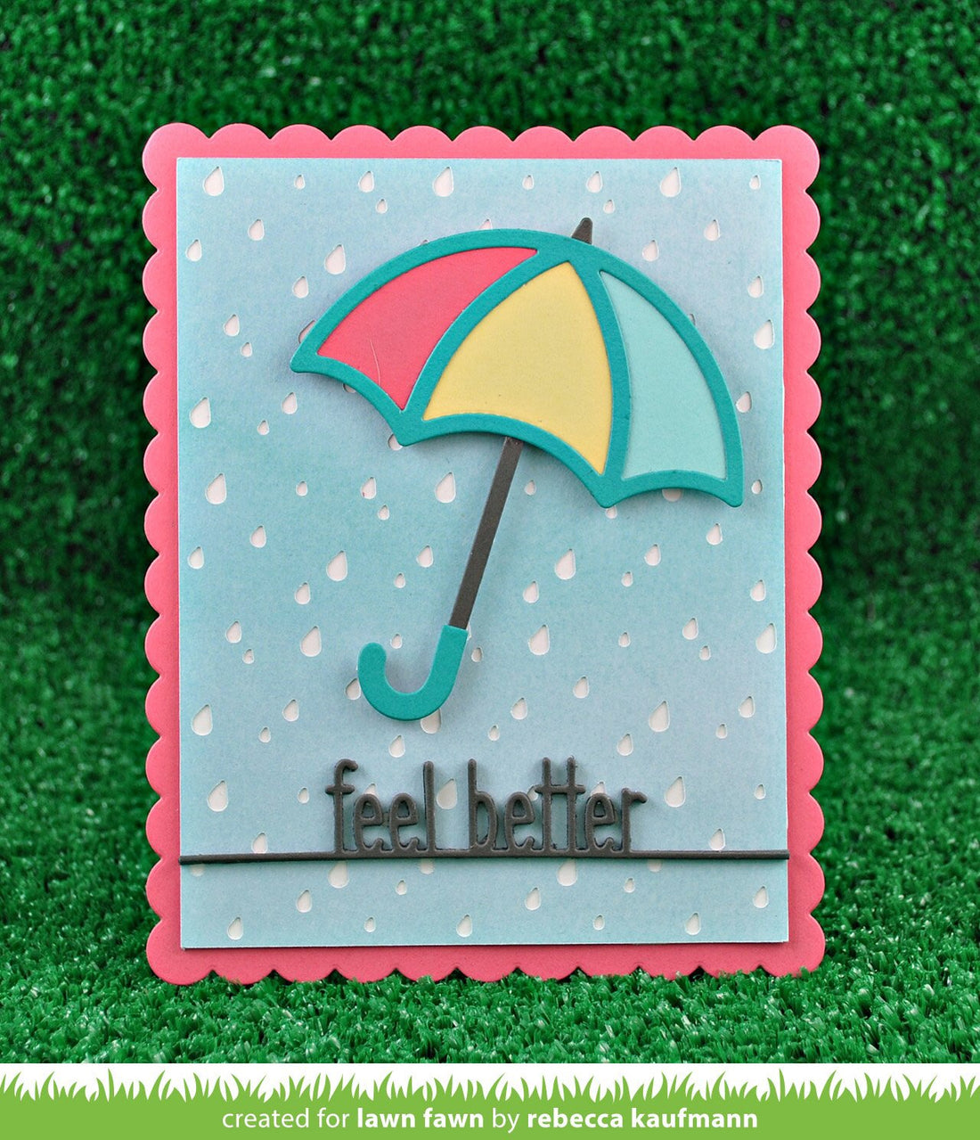 Lawn Cuts FEEL BETTER LINE BORDER Custom Craft Die Scrapbooksrus