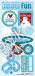 Scrapbook Customs  SNOW FUN 12x12 Sticker - Scrapbook Kyandyland