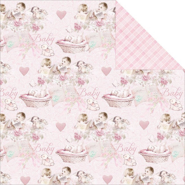 FabScraps BABY GIRL 12"X12" Scrapbook Paper Sheet