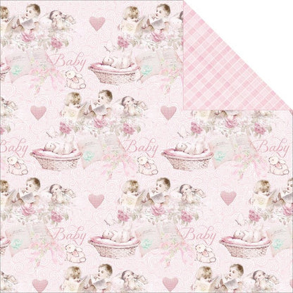 FabScraps BABY GIRL 12&quot;X12&quot; Scrapbook Paper Sheet