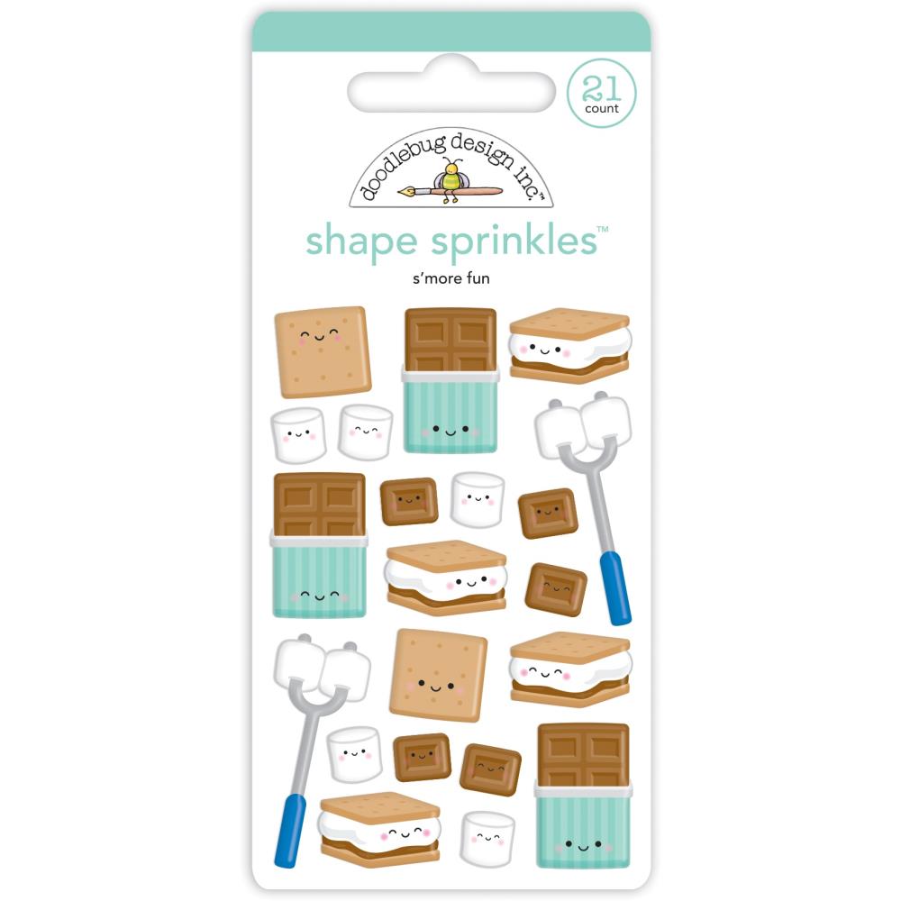 Doodlebug SMORE’S Shape Sprinkles Stickers 21pc