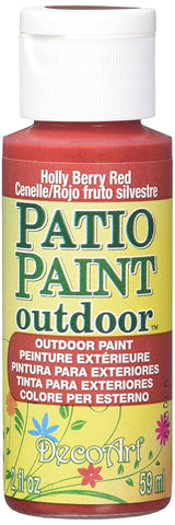 DecoArt Patio Paint HOLLY BERRY RED Outdoor Acrylic Paint 2oz