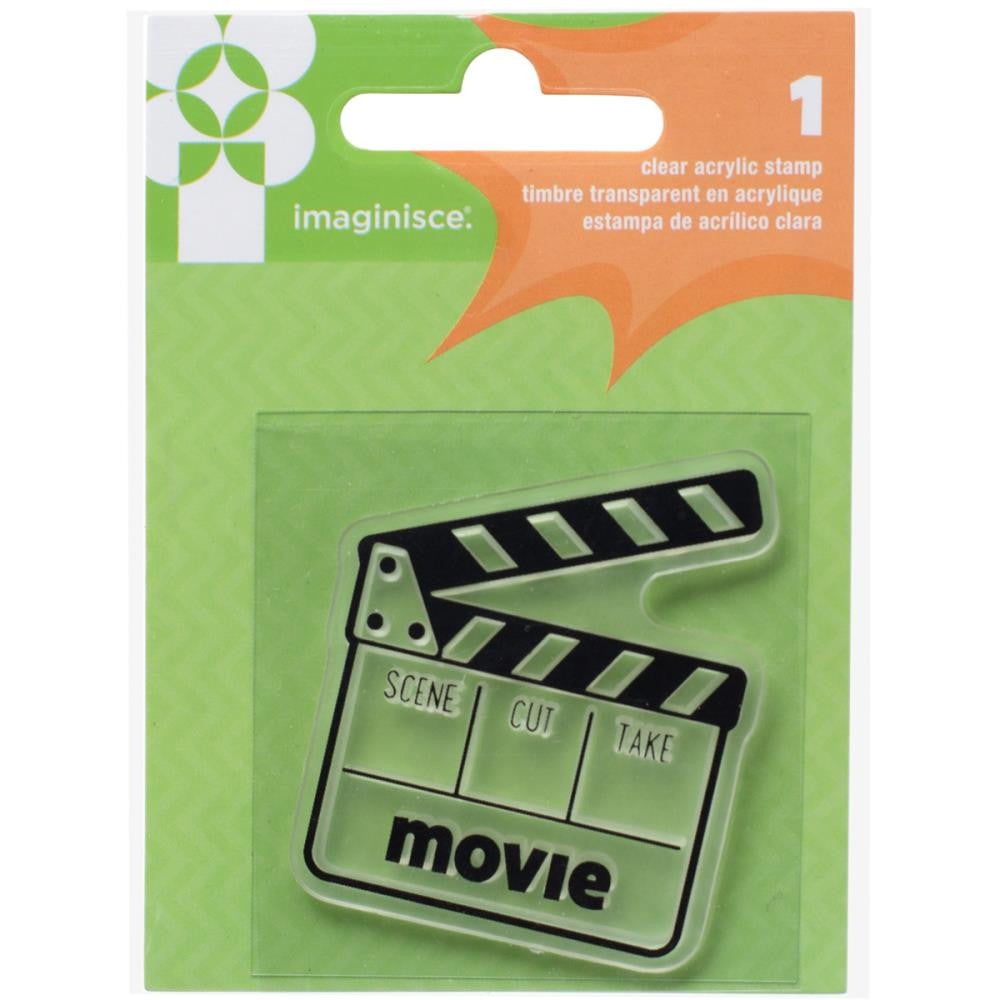 Imaginisce FAMILY FUN Movie Clear Acrylic Stamp 1pc - Scrapbook Kyandyland