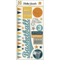 Echo Park BASKETBALL Sticker Accent 19pc - Scrapbook Kyandyland