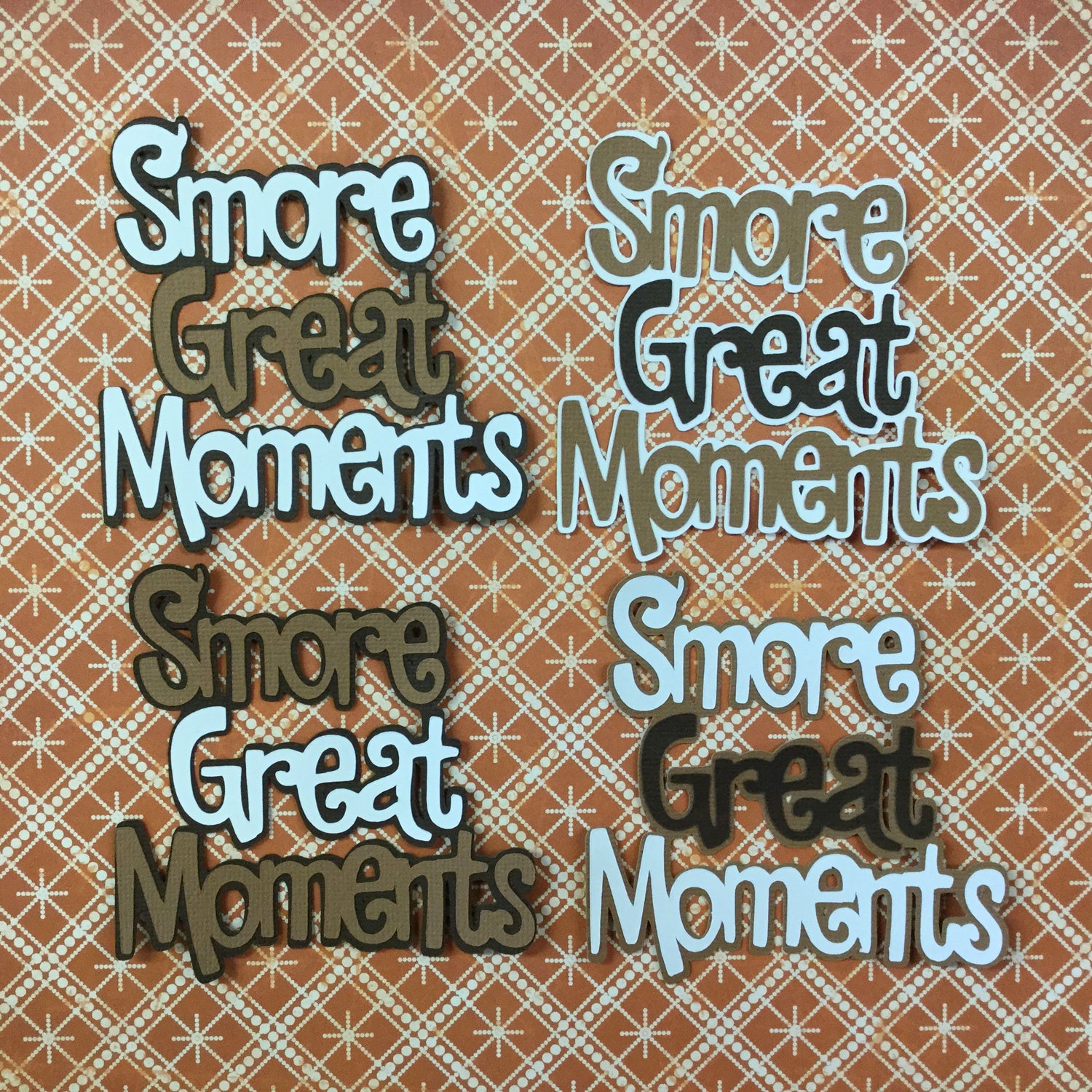 S’MORE GREAT MOMENTS Camping Custom Scrapbook Die Cuts Scrapbooksrus 