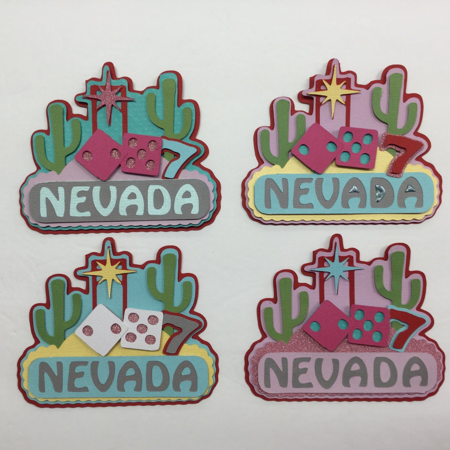 NEVADA STATE TITLE Die Cut Scrapbook Embellishment