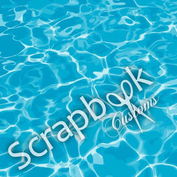 Scrapbook Customs POOL WATER 1 Sports Sheet - Scrapbook Kyandyland