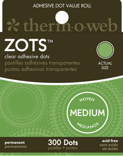 Thermo Web ZOTS Clear Adhesive Dots 300pc - Scrapbook Kyandyland