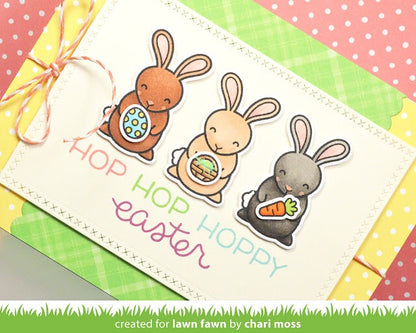 Lawn Fawn HOPPY EASTER Clear Stamps 3&quot;X2&quot; 7pc Scrapbooksrus