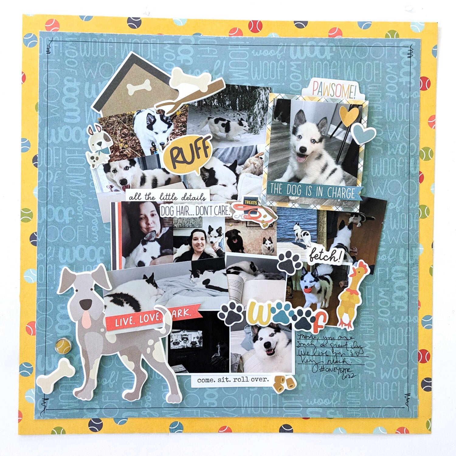 Simple Stories Pet Shoppe Dog - BITS &amp; Pieces  Cardstock Die-Cut 53pc Scrapbookrus