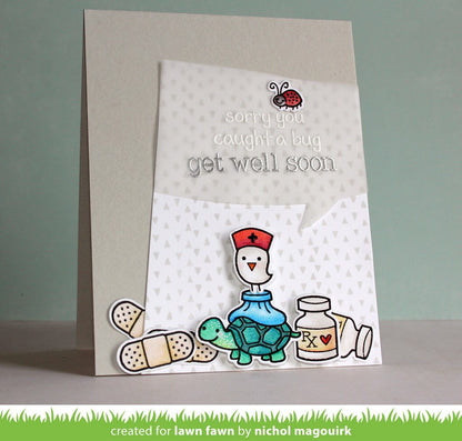 Lawn Fawn Cuts GET WELL SOON Custom Craft Die