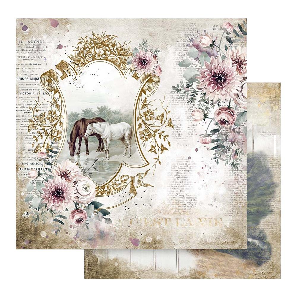 Stamperia Romantic Horses LAKE 12&quot;X12&quot; Scrapbook Paper