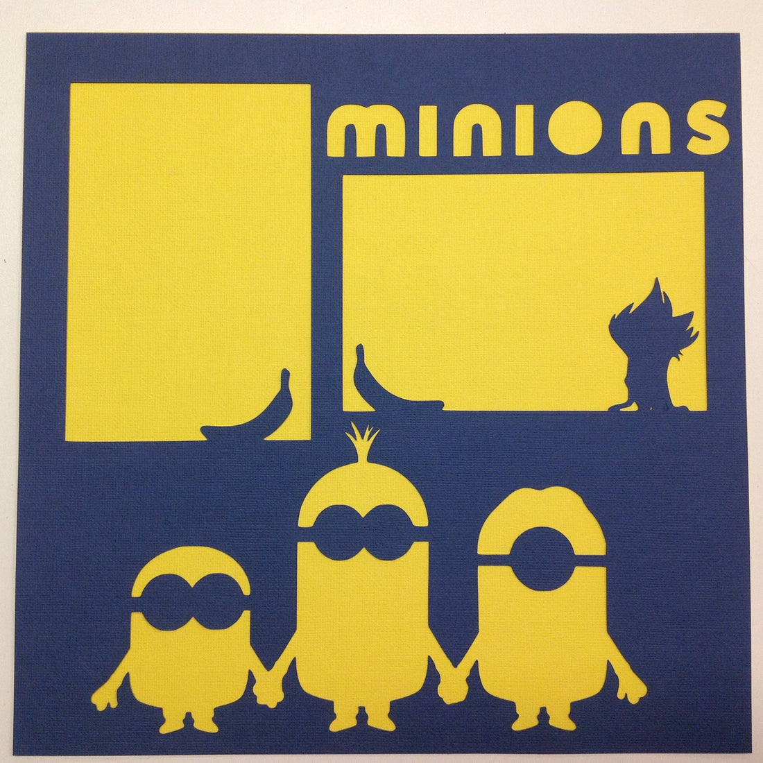 Page Frame MINIONS Yellow 12&quot;x12&quot; Scrapbook Overlays