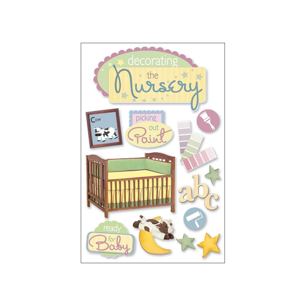 Paper House DECORATING THE NURSARY 3D Stickers 13pc - Scrapbook Kyandyland