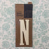 Papermania Bare Basics Wooden Adhesive LETTER N Wood