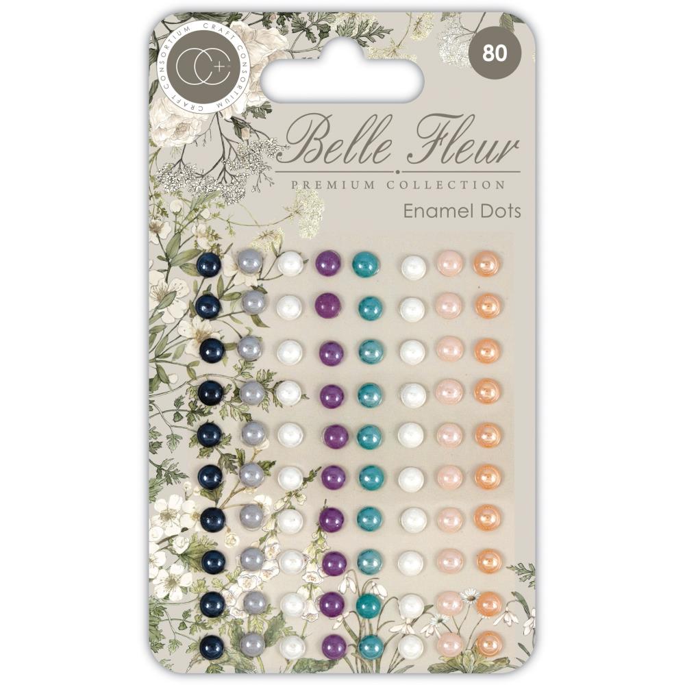 Craft Consortium BELLE FLEUR Premium Enamel Dots 80pc